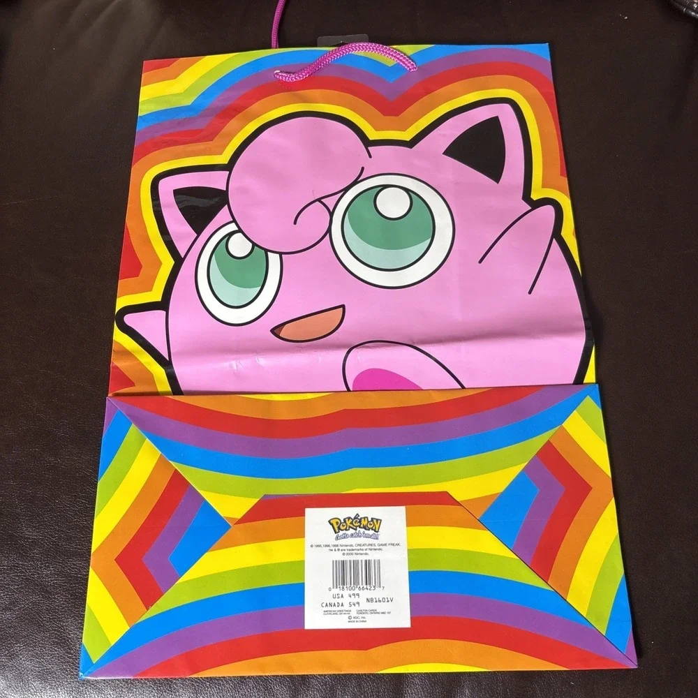 Vintage 2000 Pokemon Gift Bag Jigglypuff Nintendo American Greetings Party Bag